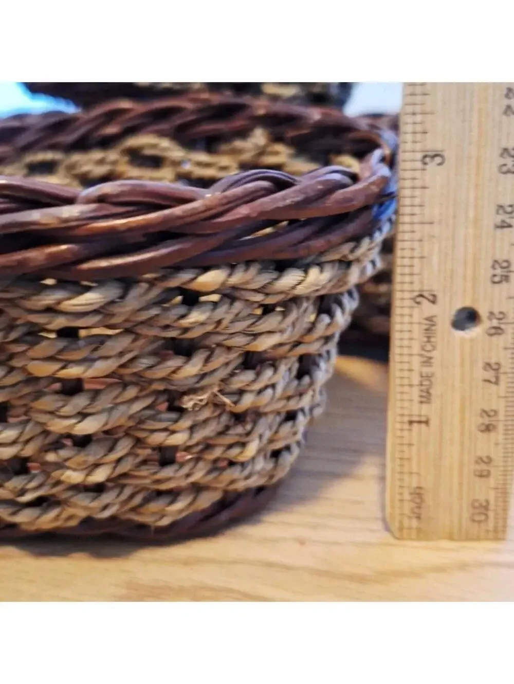 Handwoven Seagrass Baskets 6.5